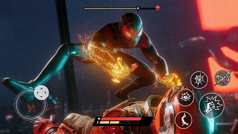 alt: Spider-Man chiến đấu với trùm cuối trong Spider Fighter 2