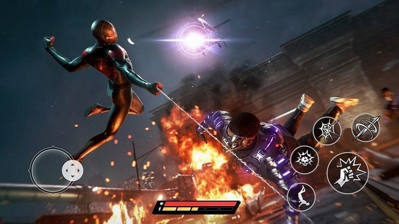 Spider-Man in a new costume in Spider Fighter 2