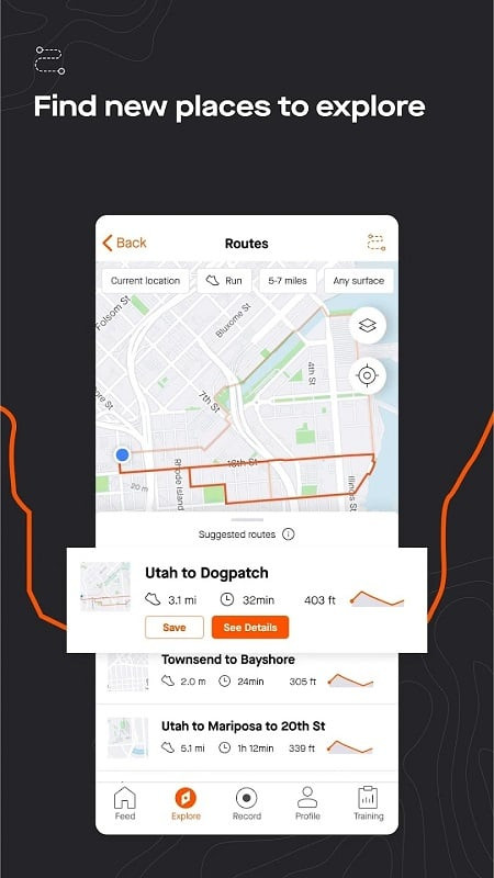 alt: Strava MOD APK trên điện thoại