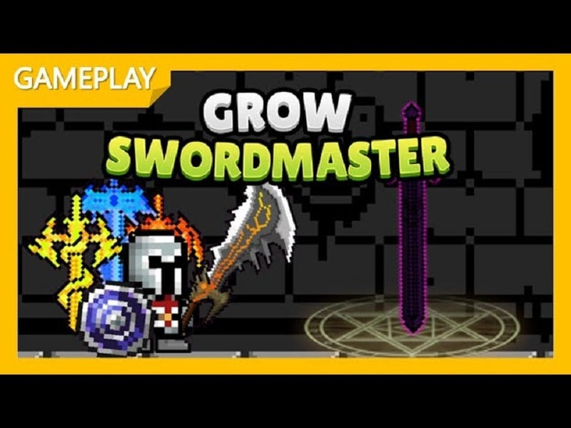 alt text: Ảnh giới thiệu game Grow SwordMaster trên MODCOMBO