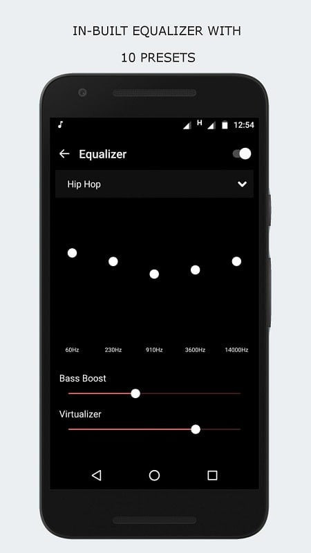 Augustro Music Player MOD APK on an Android phone