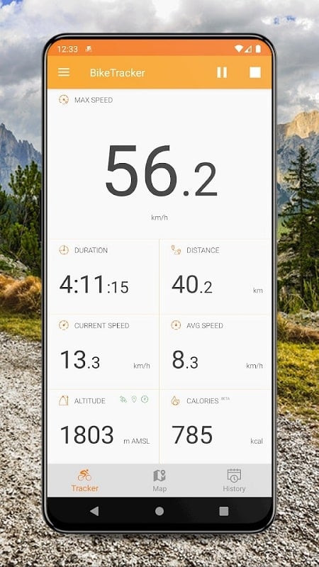 Bike Tracker stores the history of cycling trips, helping users track their training progress.