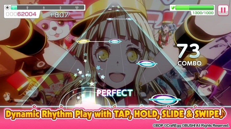 alt text: Chế độ chơi nhiều người trong BanG Dream Girls Band Party mod apk free