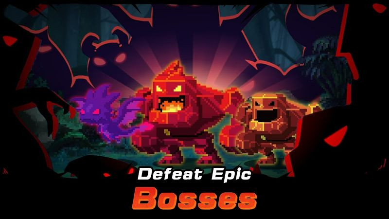 Fighting a Boss in Tap Monster MOD