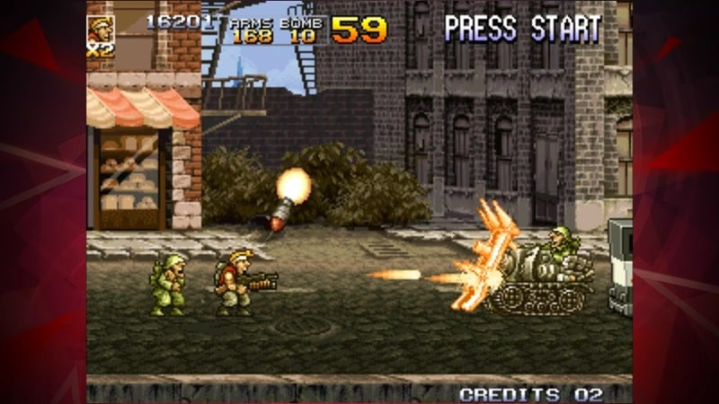 alt text: Chọn nhân vật trong Metal Slug 4 ACA NEOGEO