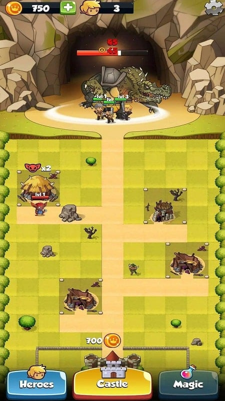 Boss Battle in Adventure's Road: Heroes Way