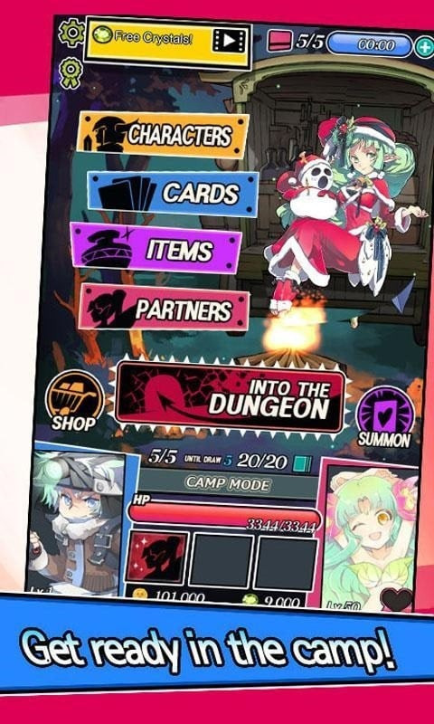 Dungeon & Girls MOD APK character selection