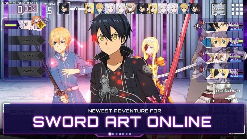 SAO Unleash Blading battle interface