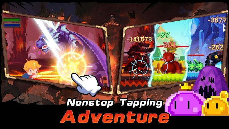 alt text: Giao diện chiến đấu trong Tap Monster trên Android