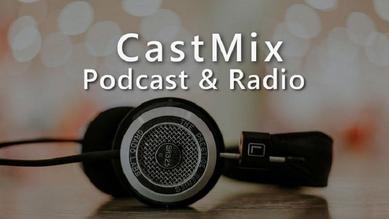 alt text: Giao diện chính của ứng dụng CastMix Podcast & Radio