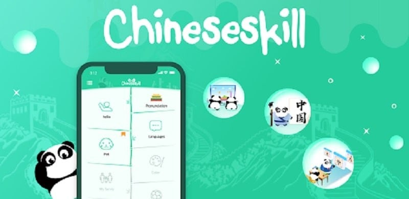 alt text: Giao diện chính của ứng dụng ChineseSkill trên điện thoại