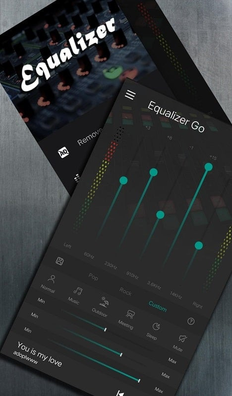 Equalizer - Bass Booster Pro app's audio editing interface