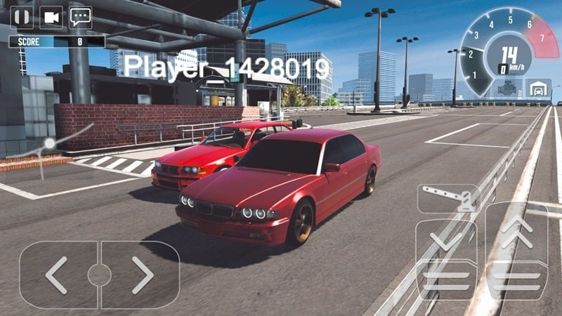 alt text: Giao diện chơi game Japan Highway Mod APK với góc nhìn từ trong xe