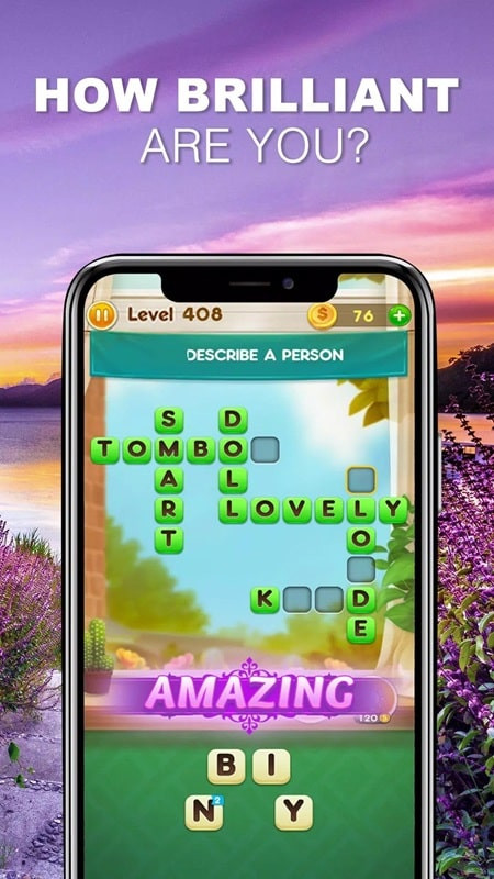 alt text: Giao diện chơi game Word Puzzle Time với thiết kế bắt mắt