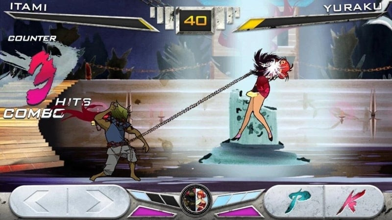 alt text: Giao diện điều khiển trong game KONSUI FIGHTER