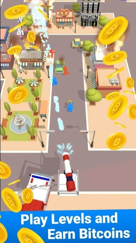 The Blaze Hero game interface on an Android phone