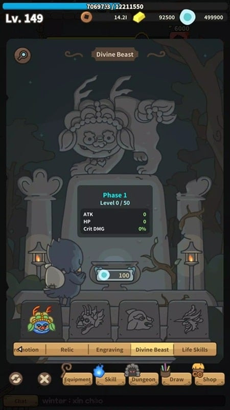 Boori's Spooky Tales game interface