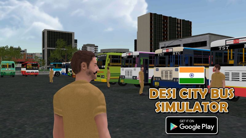 Desi City Bus Indian Simulator MOD APK interface