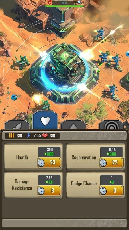 Idle Defense Legend game interface apk version