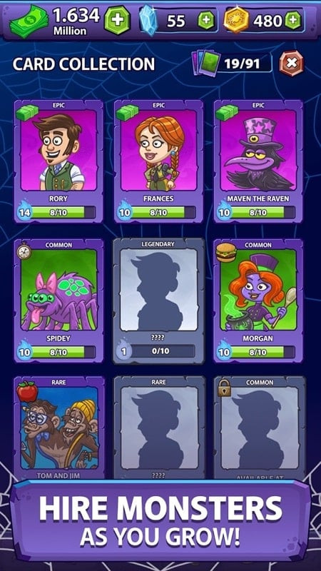 Monster Country Idle Tycoon buildings and characters