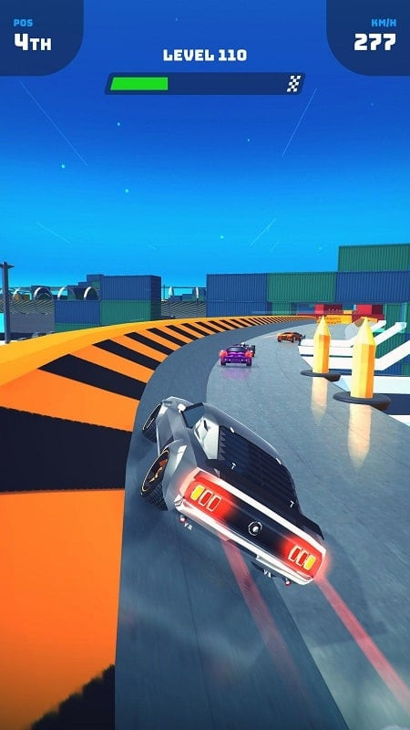 Race Master 3D game interface showing car upgrade options.