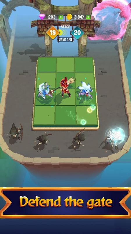 Hero merging interface in Merge Tower Defense 3D MOD APK