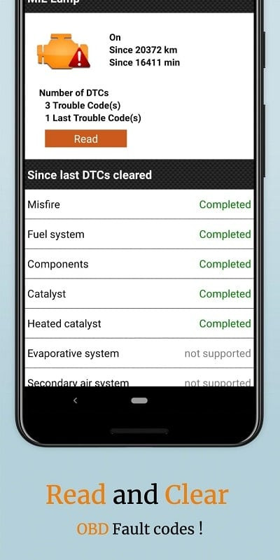 EOBD Facile app EOBD connection interface