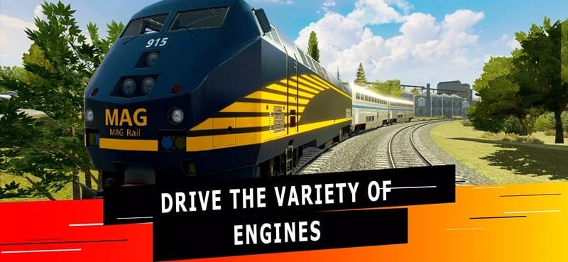 alt text: Giao diện lựa chọn đầu máy và toa tàu trong Train Simulator PRO