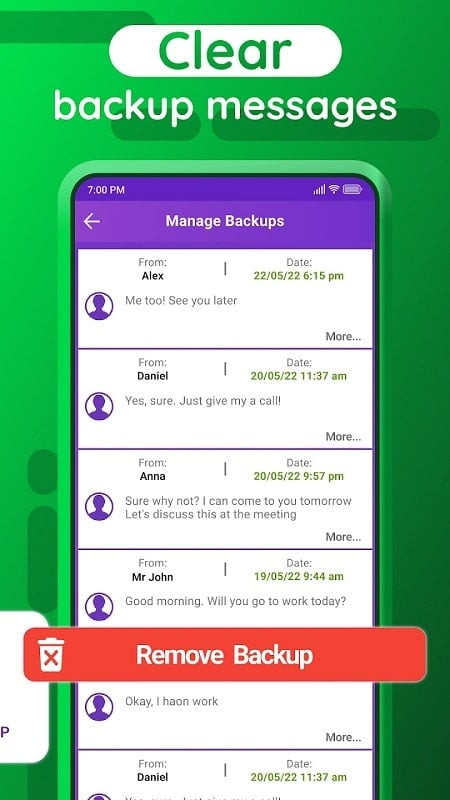 Free interface of Recover Deleted Messages MOD APK