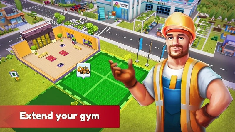 alt text: Giao diện My Gym mod free, hiển thị các tính năng miễn phí có sẵn trong phiên bản mod.