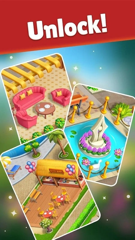 alt text: Giao diện sự kiện trong game Garden Design Makeover