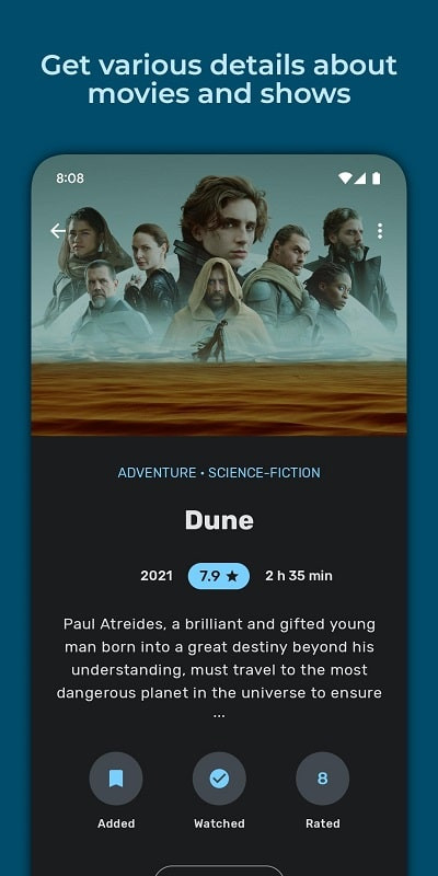 Cinexplore app interface displaying movie showtimes