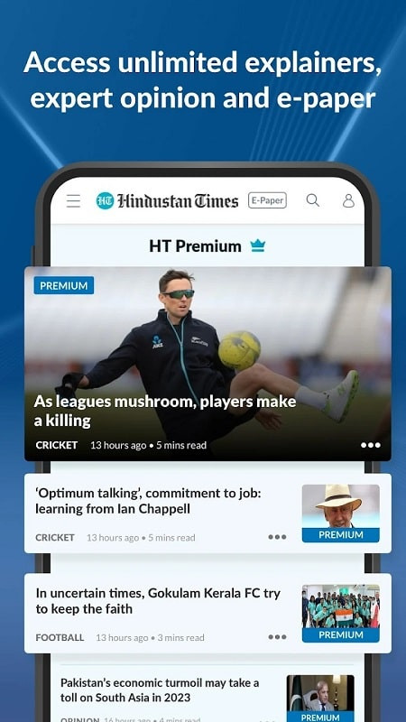 Hindustan Times supports various news delivery formats