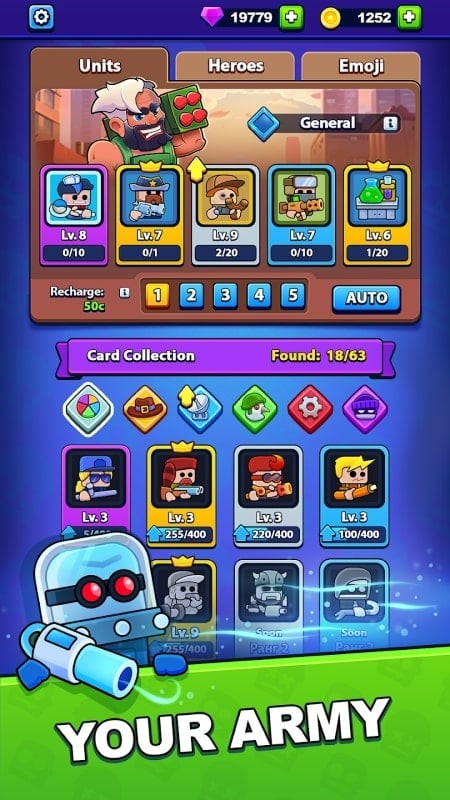 Mission board and rewards in Survival Arena