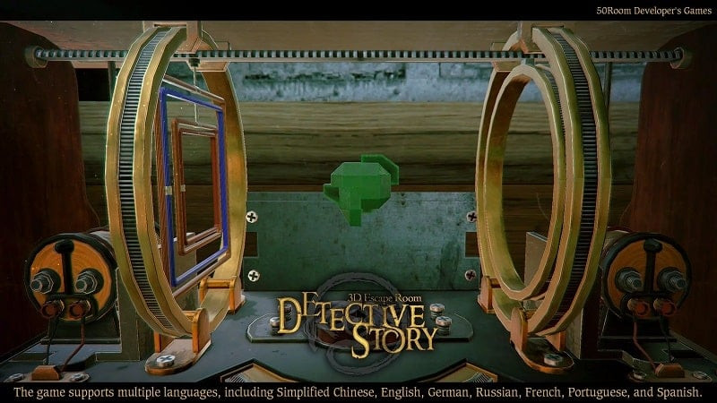 Close-up image of an object in the 3D Escape Room Detective Story game. The player needs to carefully observe each detail to find clues.