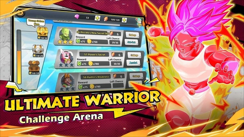 Combat in Dragon Z Warrior-Ultimate Duel