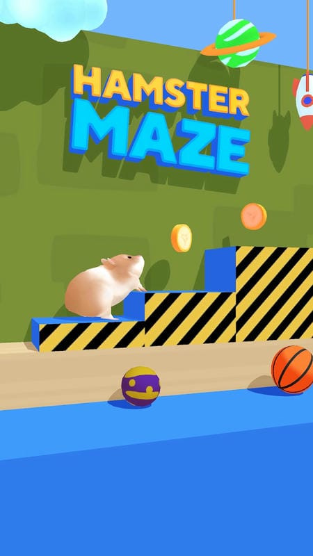 A hamster navigating a maze in Hamster Maze MOD APK