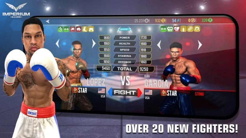 alt text: Hình ảnh đấu trường trong game Boxing - Fighting Clash