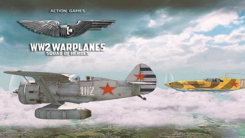 alt text: Hình ảnh game Ace Squadron trên điện thoại, thể hiện giao diện chiến đấu gay cấn với máy bay chiến đấu giữa không trung.