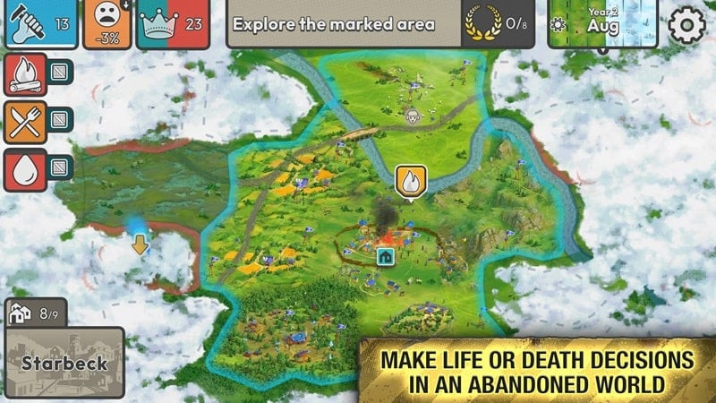 After Inc APK screenshot showing the player building their base.