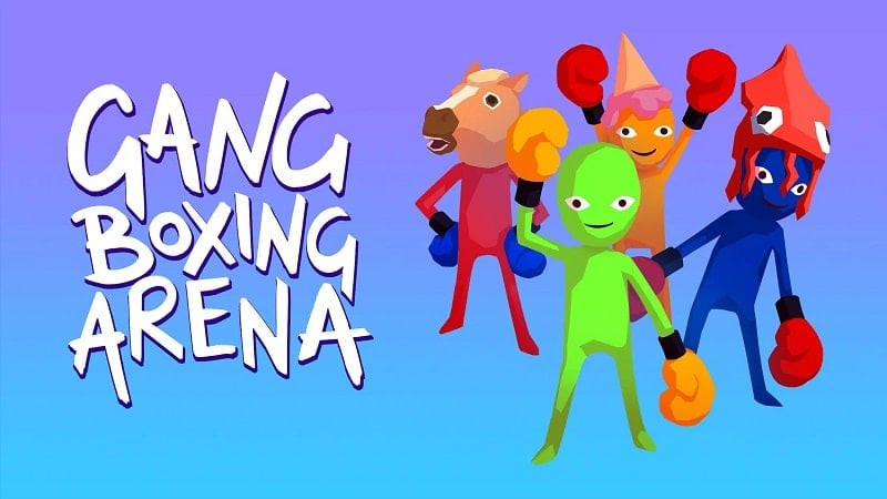 alt text: Hình ảnh game Gang Boxing Arena: Stickman 3D Fight, cho thấy các nhân vật stickman đang chiến đấu trong một đấu trường