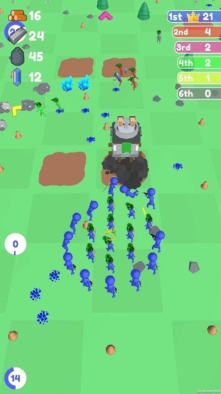 Islands Control gameplay screenshot showing troops attacking another island