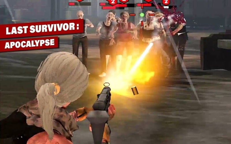 alt text: Hình ảnh game Last Survivor với nhân vật chính đang chiến đấu với zombie