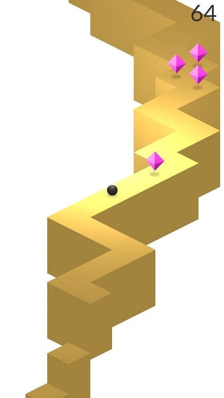 ZigZag MOD APK gameplay screenshot