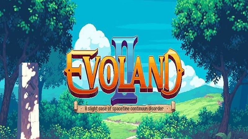 alt text: Hình ảnh gameplay của Evoland 2 với đồ họa pixel cổ điển