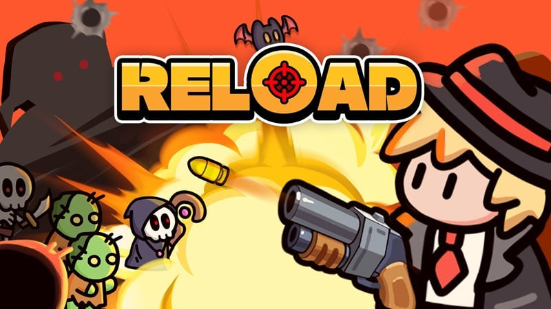 alt text: Hình ảnh gameplay của Reload MOD APK, thể hiện nhân vật chính đang chiến đấu với quái vật.