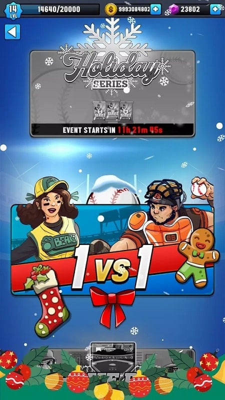 alt text: Hình ảnh gameplay của Super Hit Baseball APK