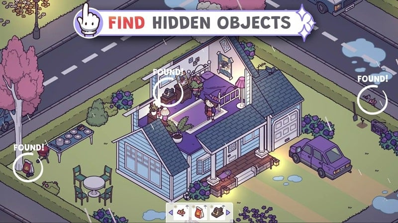 Gameplay of Hidden Through Time 2 showing a player searching for hidden objects in a prehistoric painting.