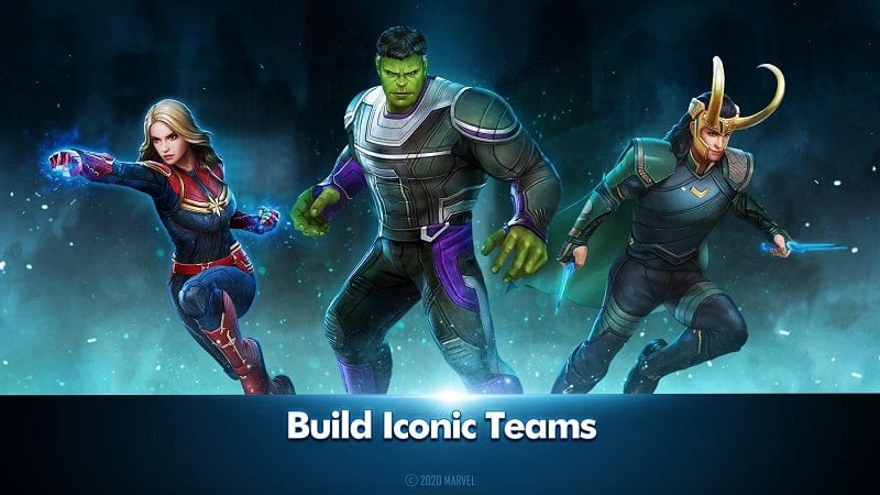 Marvel Future Fight gameplay showcasing impressive skill effects