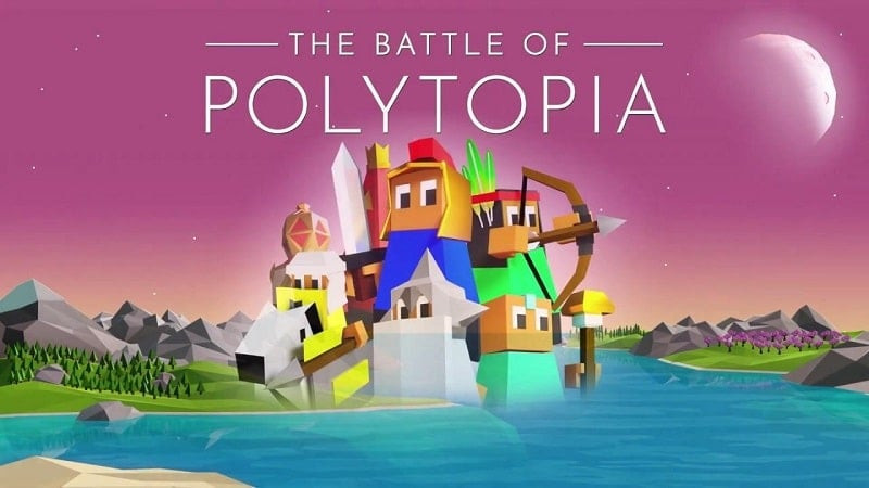 alt text: Hình ảnh giao diện game Battle of Polytopia với đồ họa pixel đặc trưng.